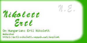 nikolett ertl business card